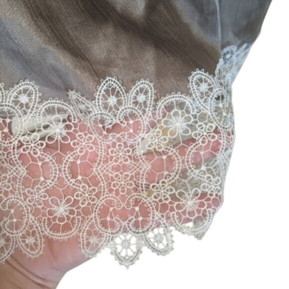 ZARA Silvery or Brown Camisole Top with Lace XS NEW NWT - Picture 4 of 4